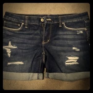 White House Black Market dark denim shorts